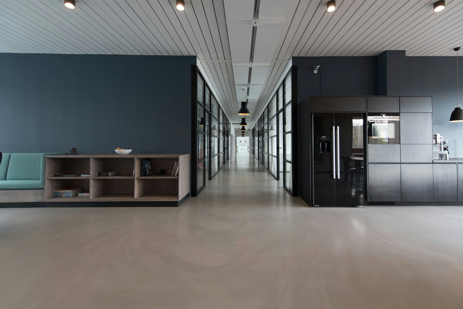 A modern open-plan office interior
