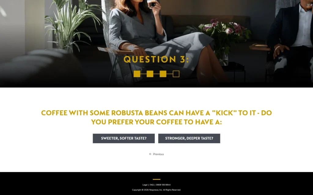 Flavour Quiz question about a sweeter Arabica or stronger Robusta taste