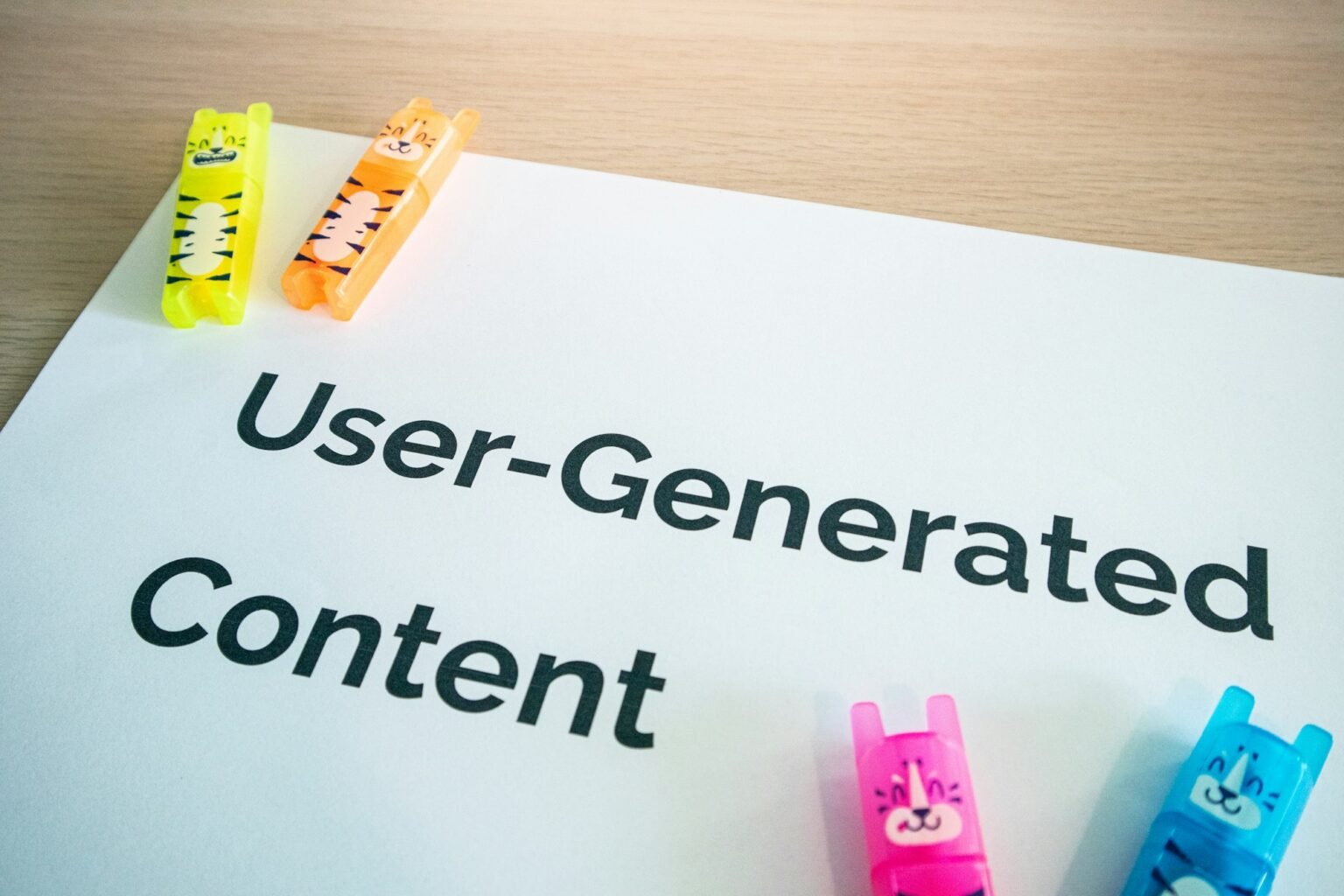 UX design planning: close-up of a paper sign